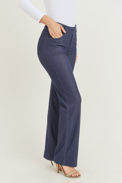 Denim Flare Jeggings - iBESTEST.com