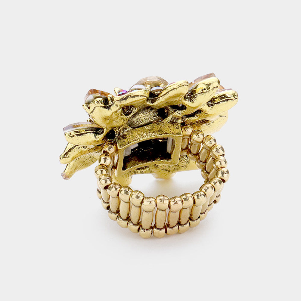 Floral Cluster Bling Ring - iBESTEST.com