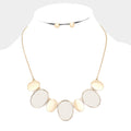 GLITTER STATEMENT METAL NECKLACE - iBESTEST.com
