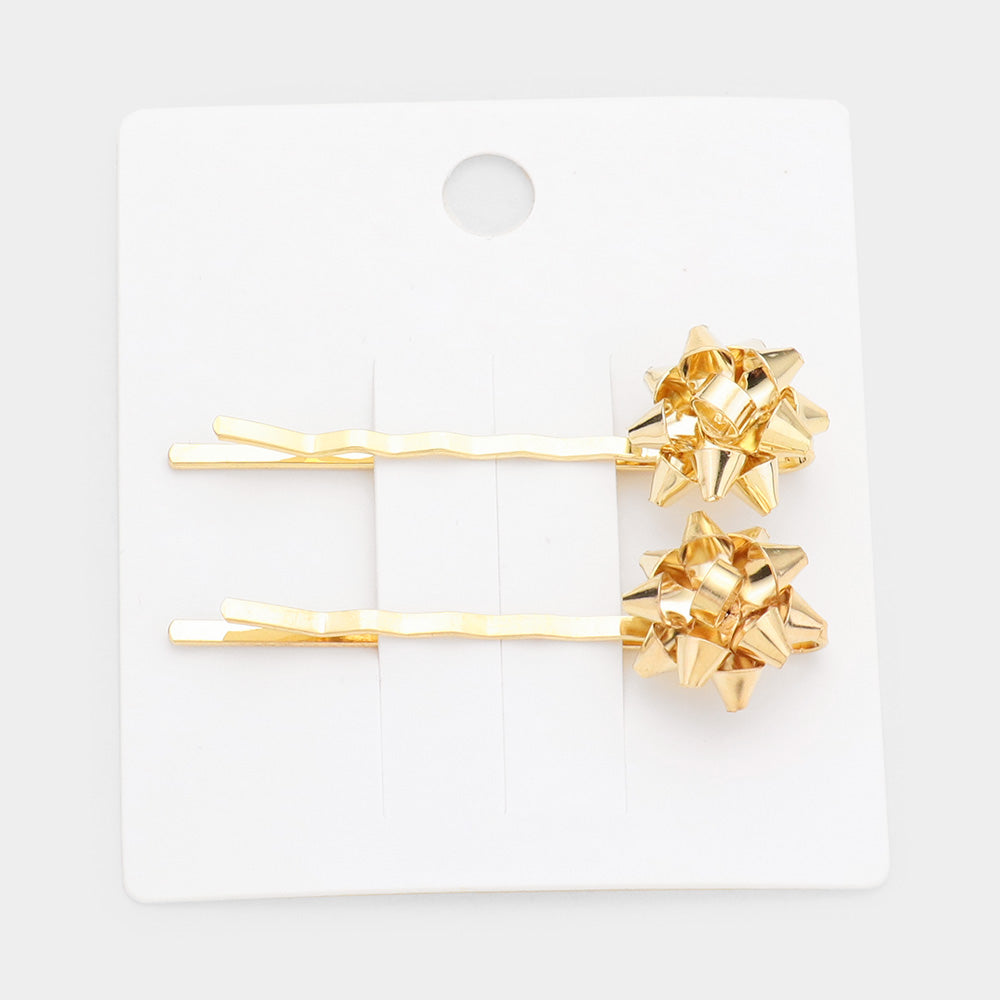 Christmas Gift Bow Hair Pin - iBESTEST.com