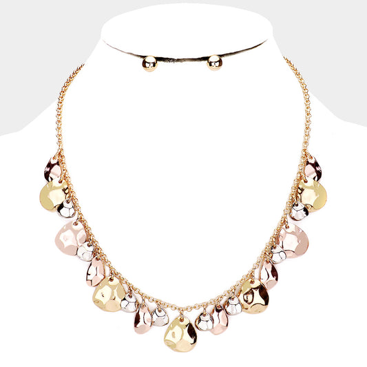 HAMMERED METAL NECKLACE - iBESTEST.com