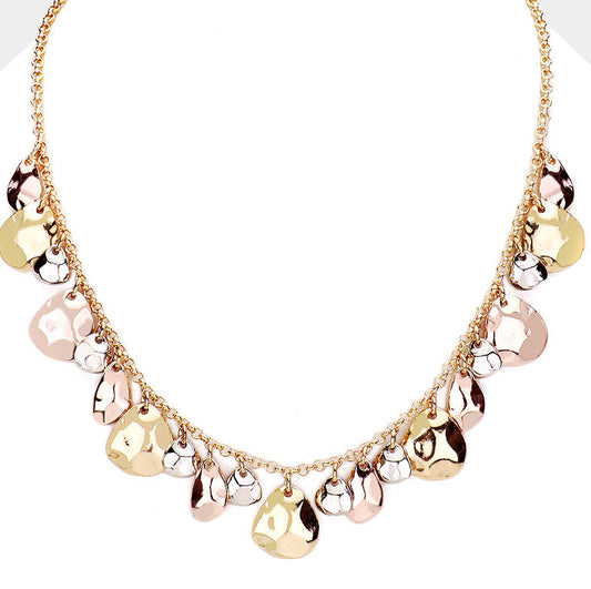HAMMERED METAL NECKLACE - iBESTEST.com