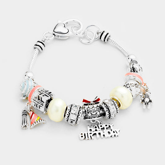 Happy Birthday Charm Bracelet - iBESTEST.com