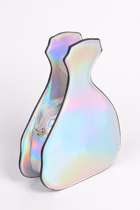 Holographic Silver Money Bag