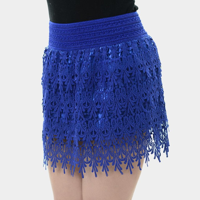Lace Layered Shorts - iBESTEST.com