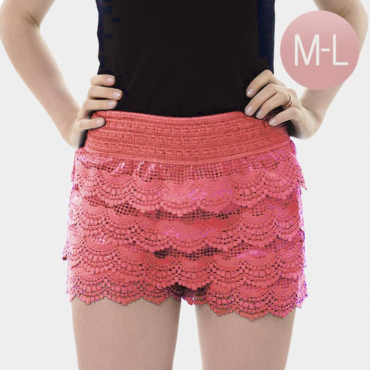 Layered Crochet Shorts - iBESTEST.com