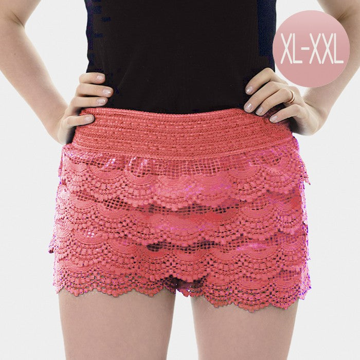 Layered Crochet Shorts - iBESTEST.com