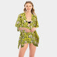 Leopard Daisy Kimono Poncho - iBESTEST.com