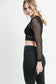 Long Sleeve Fishnet Crop Top (New)
