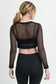 Long Sleeve Fishnet Crop Top (New)