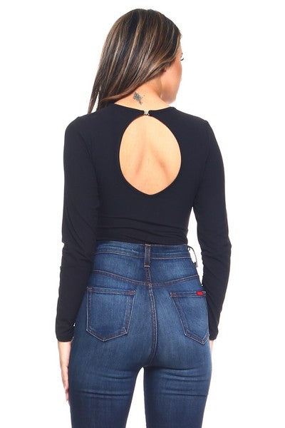 Long Sleeve Open Back Bodysuit (New)