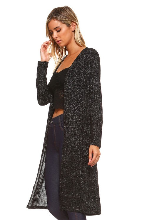 Long Sleeve Shimmer Cardigan (New)