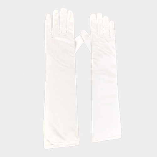 Long Satin Gloves - iBESTEST.com