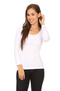 Seamless Long Sleeve Scoop Neck Top (New)