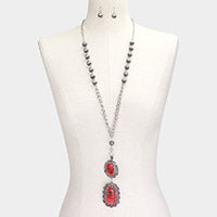 METAL PENDANT LONG NECKLACE - iBESTEST.com