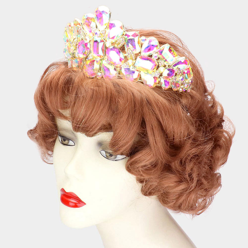 Multi Stone Chunky Tiara - iBESTEST.com
