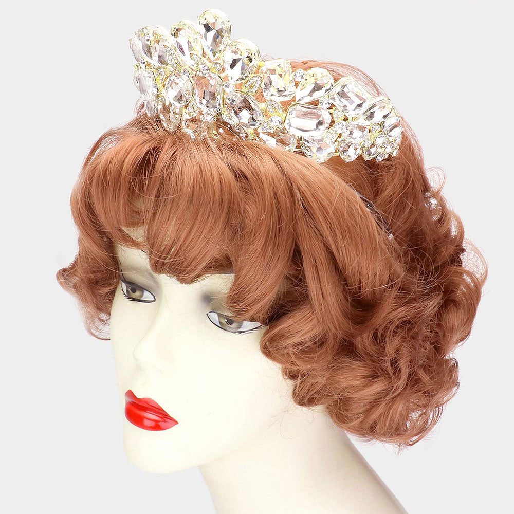 Multi Stone Chunky Tiara - iBESTEST.com