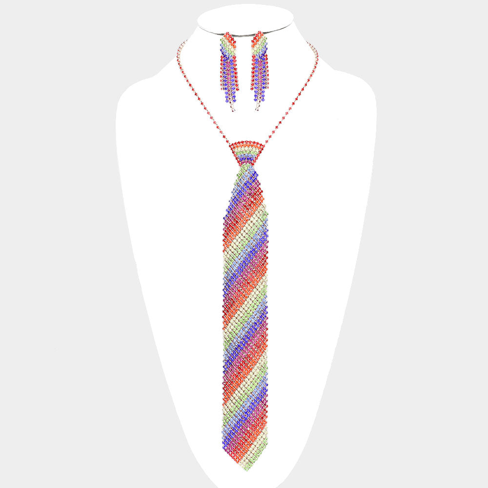 Crystal Tie Necklace - iBESTEST.com
