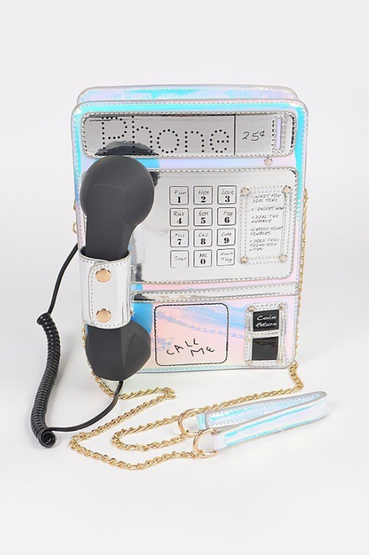 Multicolor Payphone Clutch