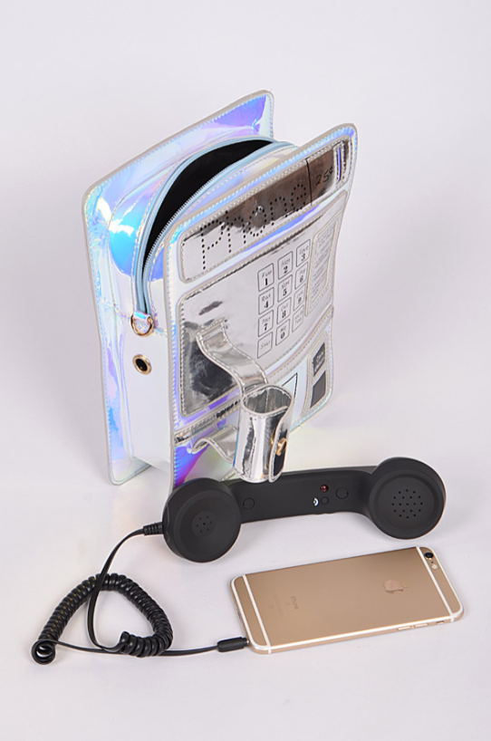 Multicolor Payphone Clutch