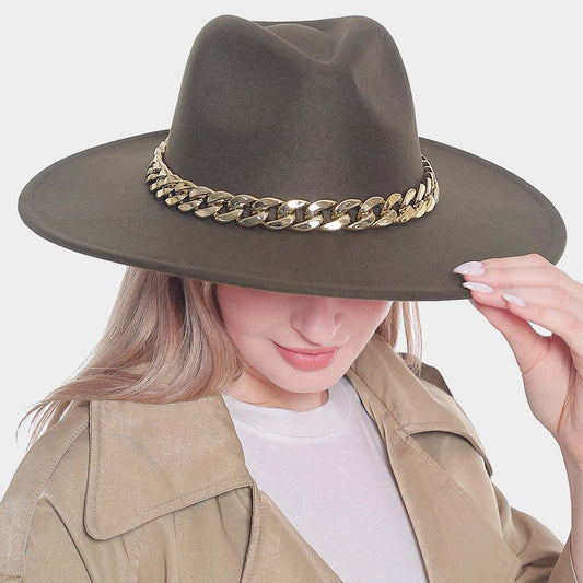 Olive Chain Panama Hat