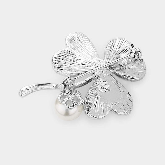 Pearl Clover Brooch - iBESTEST.com