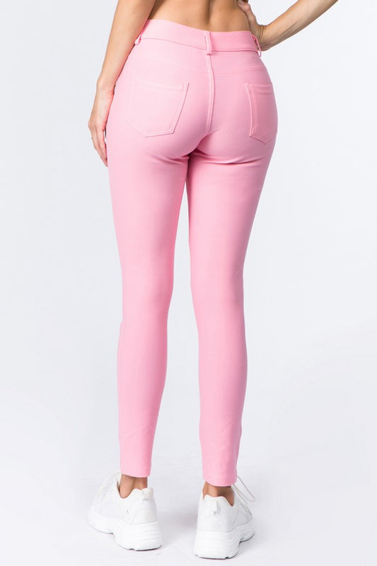 Pink 5 Pocket Jegging