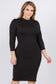 Plus Mock Neck Bodycon Dress - iBESTEST.com