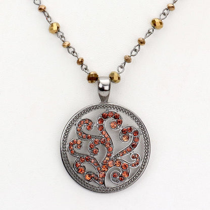 RHINESTONE EMBELLISHED PENDANT NECKLACE - iBESTEST.com