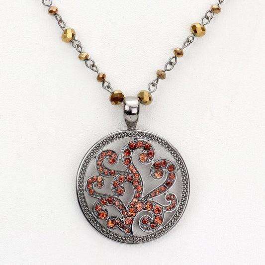 RHINESTONE EMBELLISHED PENDANT NECKLACE - iBESTEST.com