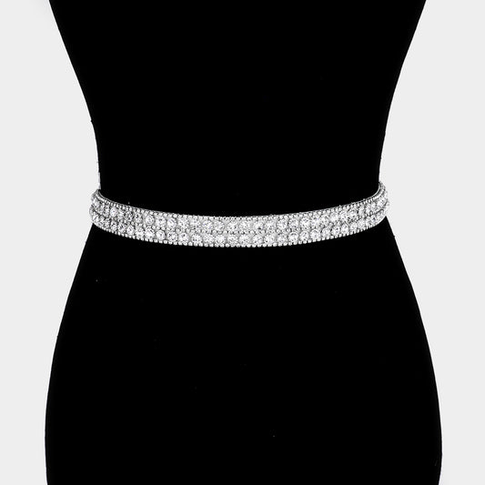 Rhinestone Ribbon Belt - iBESTEST.com