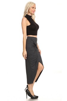 Charcoal Knotted Skirt - iBESTEST.com