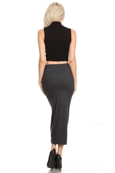 Charcoal Knotted Skirt - iBESTEST.com