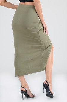 Olive Knotted Skirt - iBESTEST.com