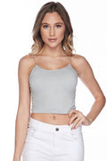 Seamless Skinny Strap Cropped Cami - iBESTEST.com