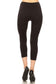 Cut Out Distressed Capri Leggings - iBESTEST.com