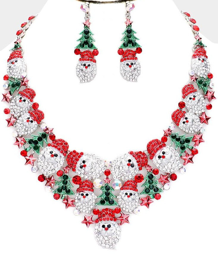 Crystal Santa Necklace - iBESTEST.com