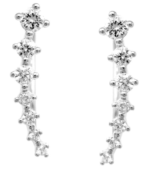 Dainty CZ Climber Earrings - iBESTEST.com