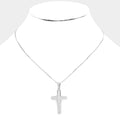 Rhinestone Cross Necklace - iBESTEST.com