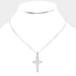 Rhinestone Cross Necklace - iBESTEST.com