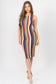 Striped Colorfully Dress - iBESTEST.com