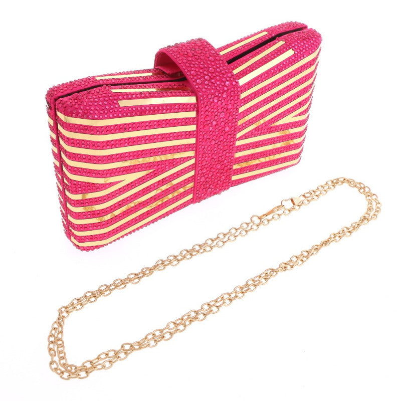 Striped Evening Clutch - iBESTEST.com