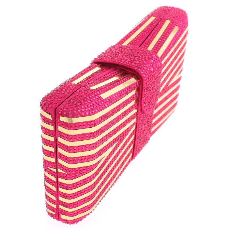 Striped Evening Clutch - iBESTEST.com