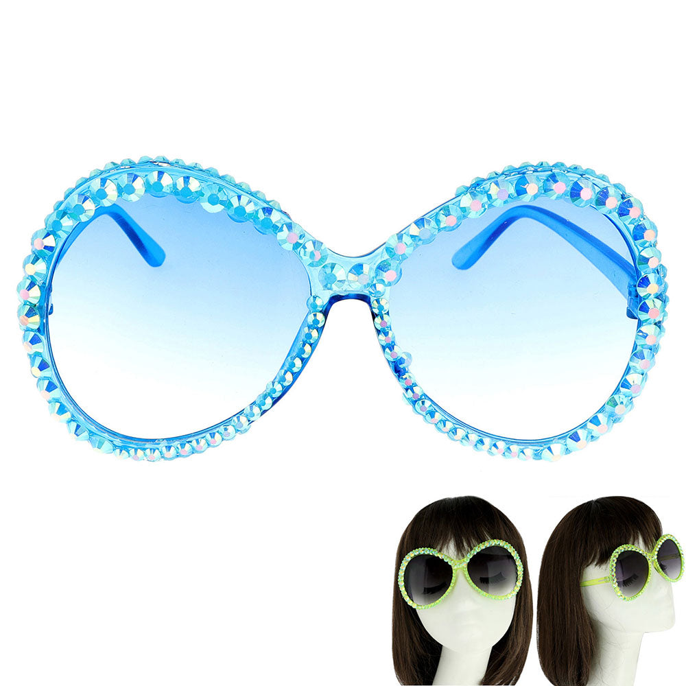 Round Bling Sunglasses - iBESTEST.com