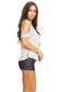 Cold Shoulder Short Sleeve Top - iBESTEST.com
