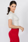 Off White Cutout Back Crop Top - iBESTEST.com