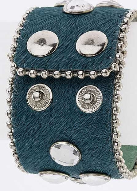 Leather Studded Cuff Bracelet - iBESTEST.com
