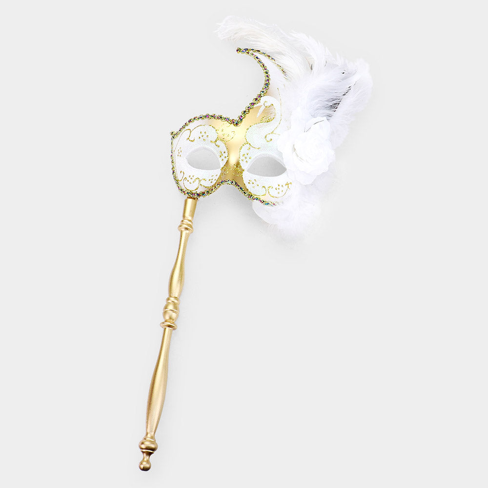 Handheld Feather Masquerade - iBESTEST.com