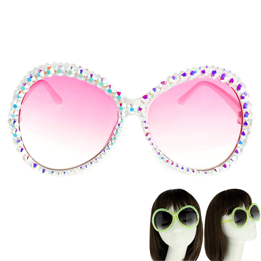 Round Bling Sunglasses - iBESTEST.com