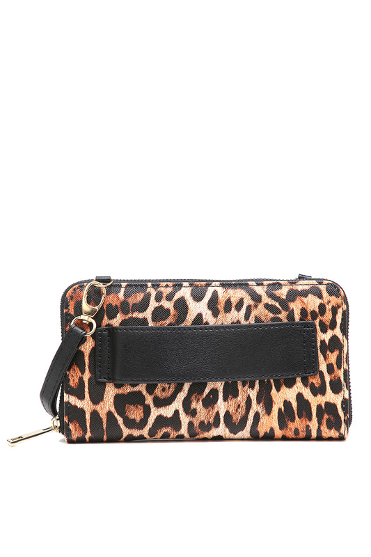 Wild Leopard Cell Phone Crossbody Wallet - iBESTEST.com